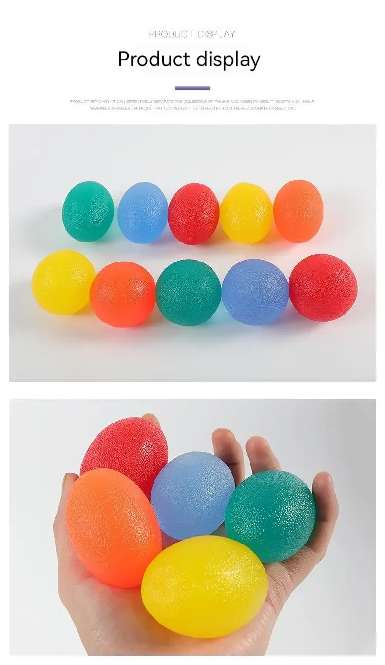 Silikon Hand Grip Ball Ei Männer Frauen Gym Fitness Finger Schwere Exerciser Kraft Muskel Erholung Greifer Trainer – Detail 18