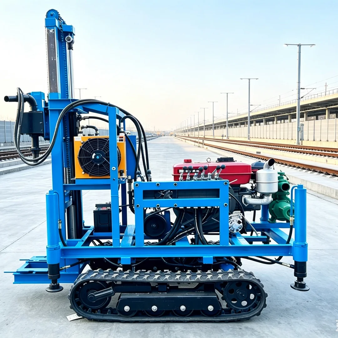 Customized Diesel Crawler Water Well Drilling Rig, Small Well Drilling Machine for Orchard Drought‑Resistant Water Intake