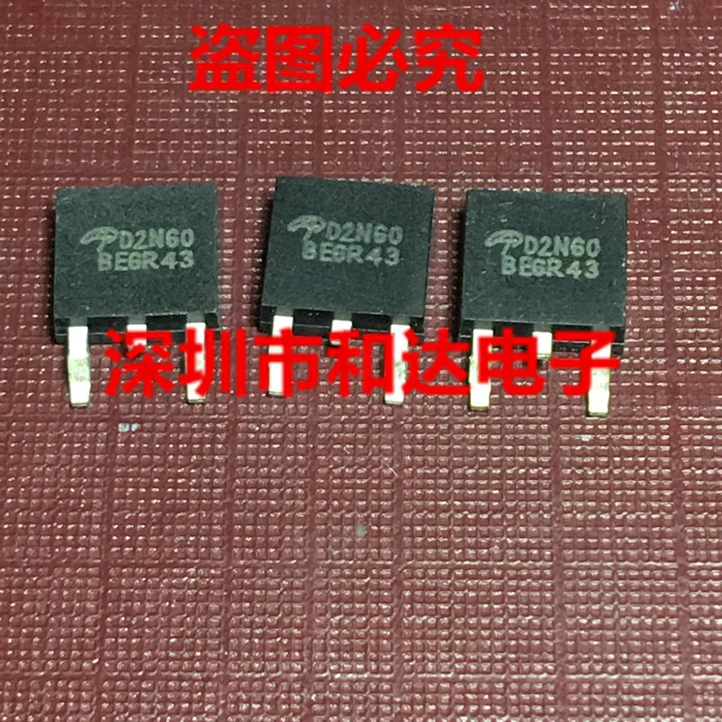 10pcs orginal new D2N60 AOD2N60 TO-252 600V 2A