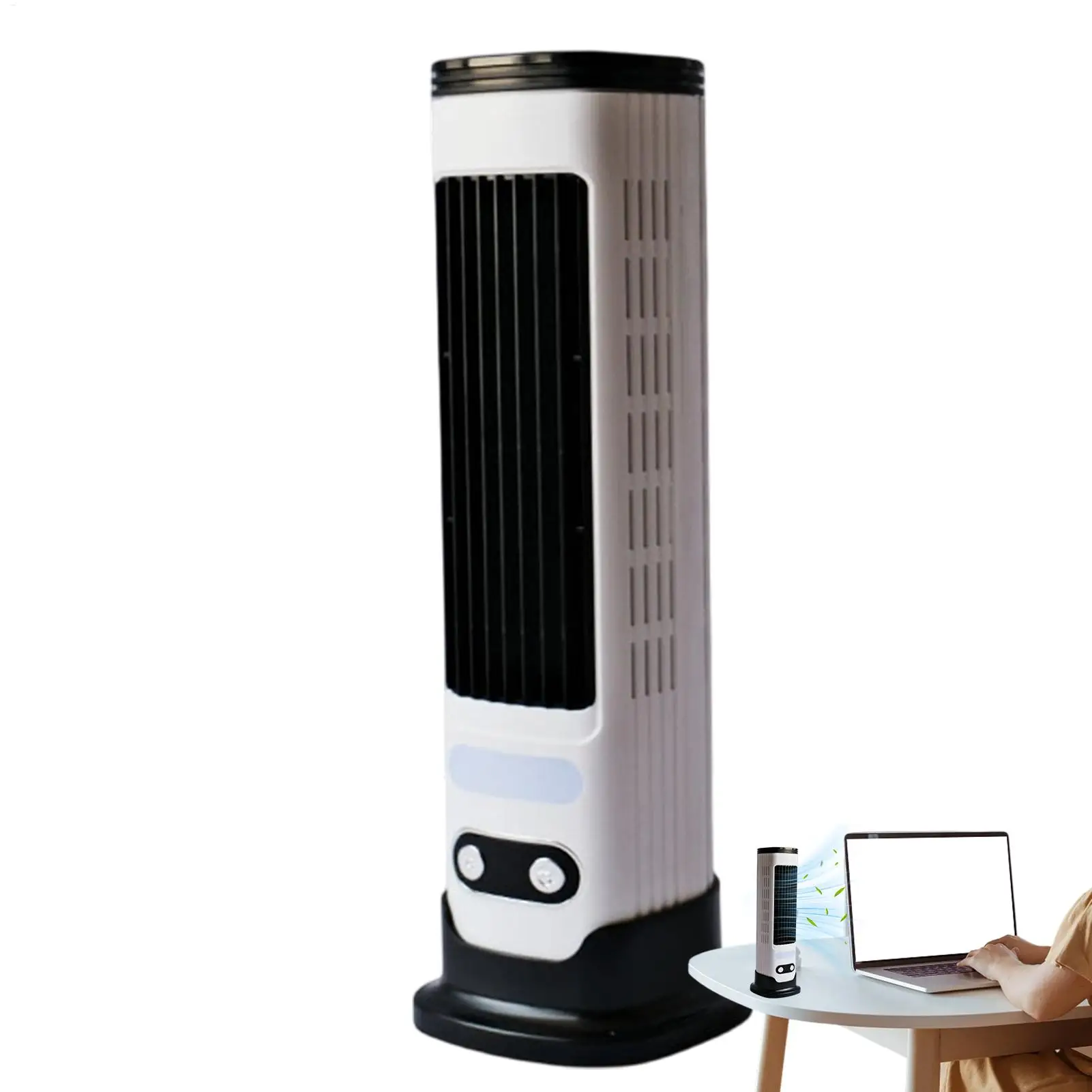 Vertical Fan 5-speed Floor Wind Blower USB Charging Adjustable Vent Low-noise Bedroom Tower Fan for Camping Beach Office Desktop