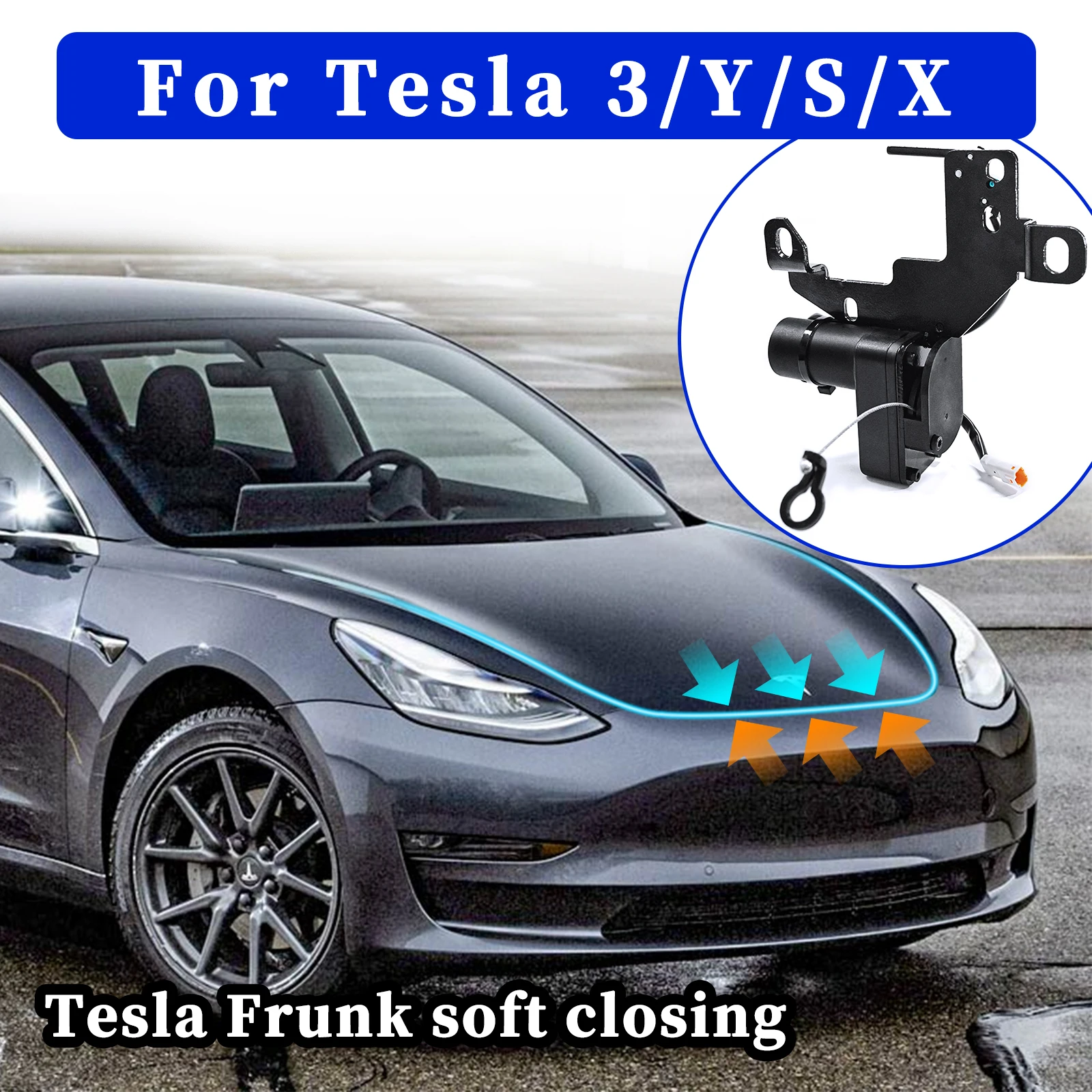 

Модель Y Frunk soft close для Tesla 3, передний багажник, автоматическая всасывающая модель Y, электрическая Адсорбция, автоматический замок 2021 2022 2023