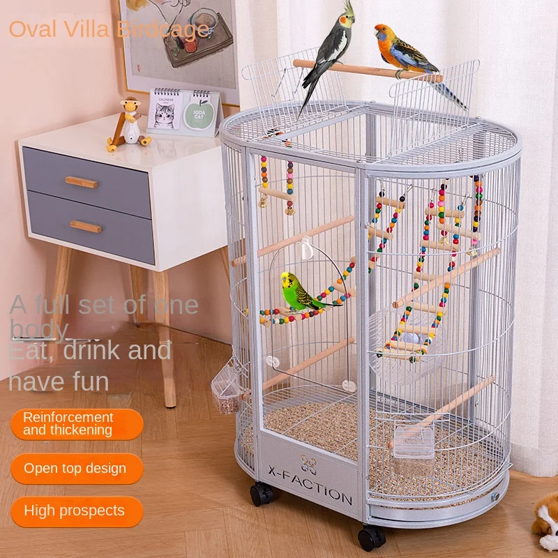 

Прозрачная металлическая большая овальная клетка Xuanfeng для разведения кожи тигра, птичья клетка, внешняя платформа, экологически чистый уход за попугаем в помещении и на открытом воздухе