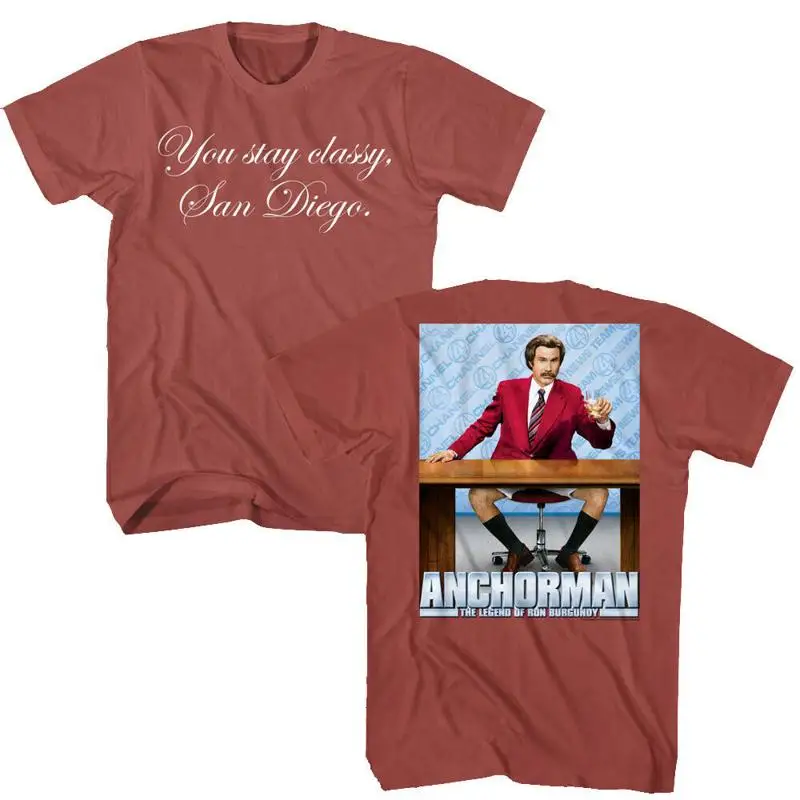 

Anchorman The Legend Of Ron Burgundy Stay Classy Men's T Shirt Movie Merch