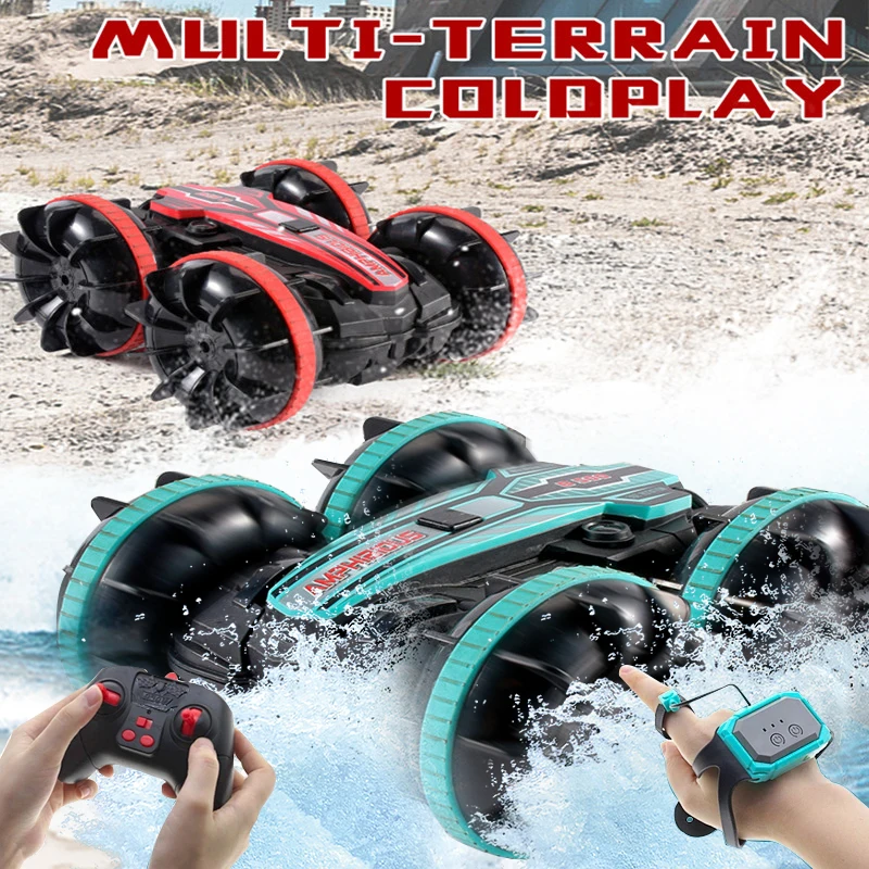 New Technology Amphibious Special Effects Remote Control Vehicle Gift Boy RC Bilateral Rolling Drive Children's Electric Toy Car