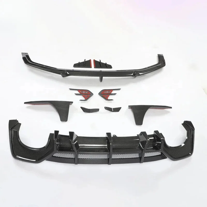 Premium Car Accsori RS7 C8 2020-2024 High Quality Dry Carbon Fiber Front Lip Rear Diffuser Body Kit Durle