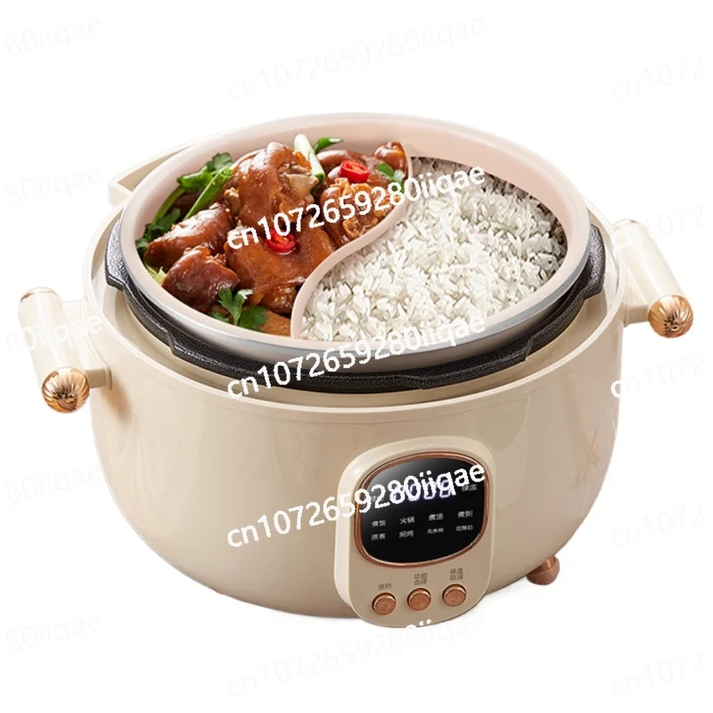 

Rice Cooker Three-compartment Inner Pot Electric Pressure Ceramic Glaze Pressure Cooker Double Pot Two-in-one