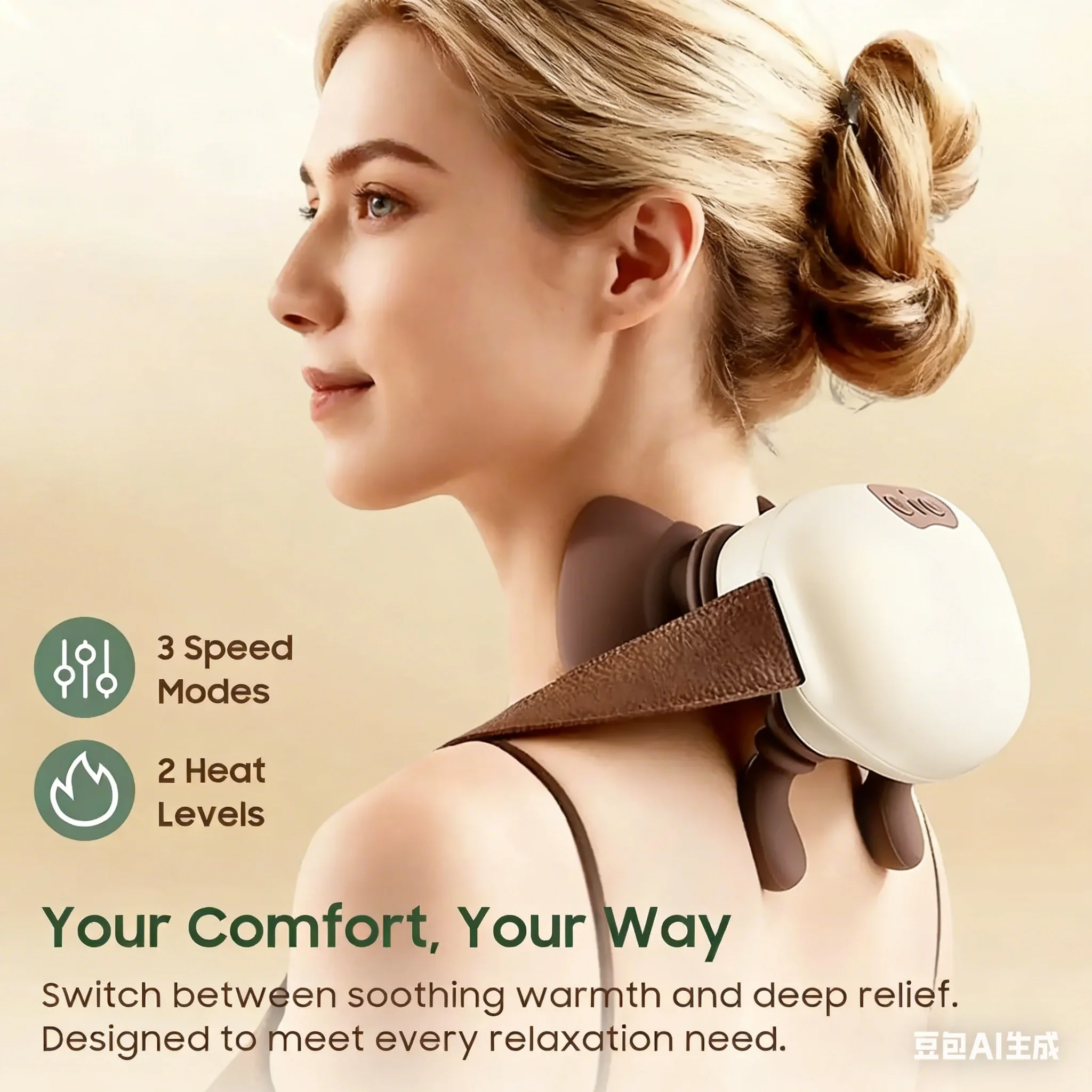 

2026 Bionic Finger Neck Shoulder Massager Wireless Neck Cervical Trapezius Kneading Massage Shawl Brushless Motor Neck massager