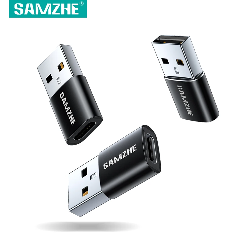 SAMZHE USB OTG Adapter to Type C Female Converter USB C Female to A Male for iPhone 16 15 14 13 12 Pro Max Plus iPad 8 9 10 Air5
