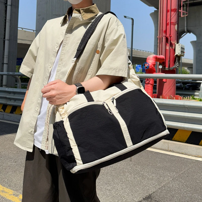

Travel Luggage Duffel Large Capacity Extensible Crossbody Bags Dry Wet Separation Weekend Trip Handbag Foldable Gym Shoulder Bag