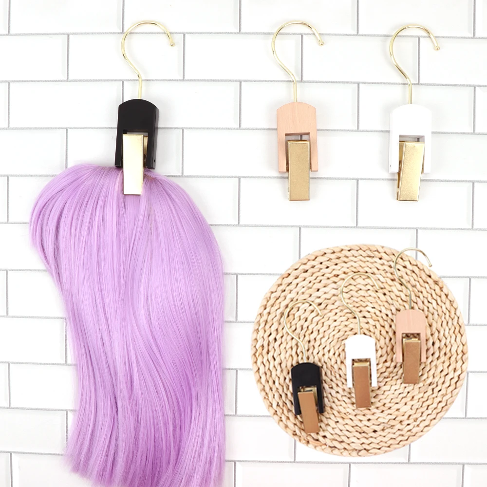 Plussignature حقيبة تخزين شعر مستعار معلق وشماعة شعر مستعار 1 قطعة توفير المساحة الشماعات مقاطع هوك 1 قطعة حقيبة شعر مستعار مقاوم للغبار ومقاوم للماء #5