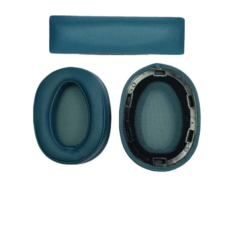 เปลี่ยนแผ่นรองหูฟัง + สำหรับ Sony MDR-100ABN WH-H900N หูฟังแผ่นรองหูฟังหูฟังฟองน้ำหูฟัง AKG อะไหล่ซ่อมสีดำสีเขียว