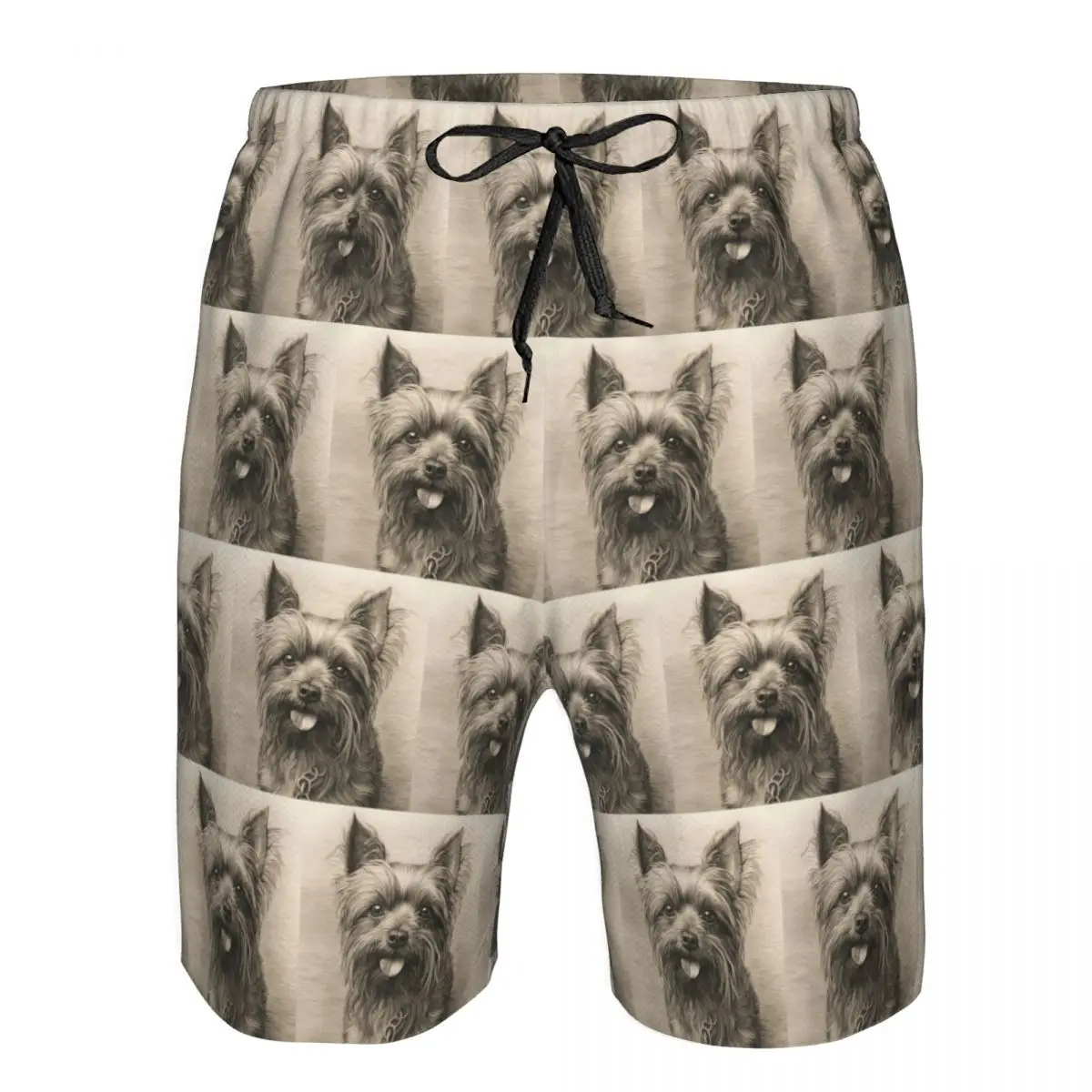 The Adorable Yorkshire Terrier Dog Trunks Beach Board Shorts Casual Quick Dry Swim Summer Men Pants