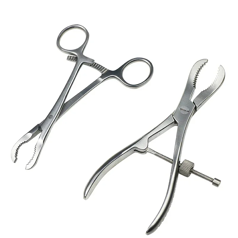 Stainless Steel Orthopedics Toothed Phalanges Reduction Forceps Bone Holding Forceps Veterinary Orthopedics Instruments 1pcs pet