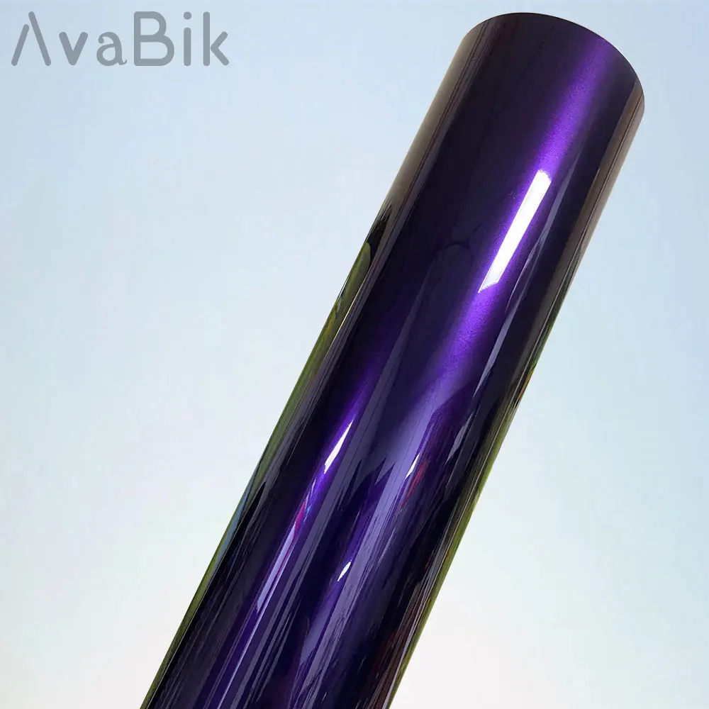 10/20 x152cm PET Quality Midnight Purple Vinyl Wrap Film Foil With Air Release Initial Low Tack Glue for Vehicle Window Stickers