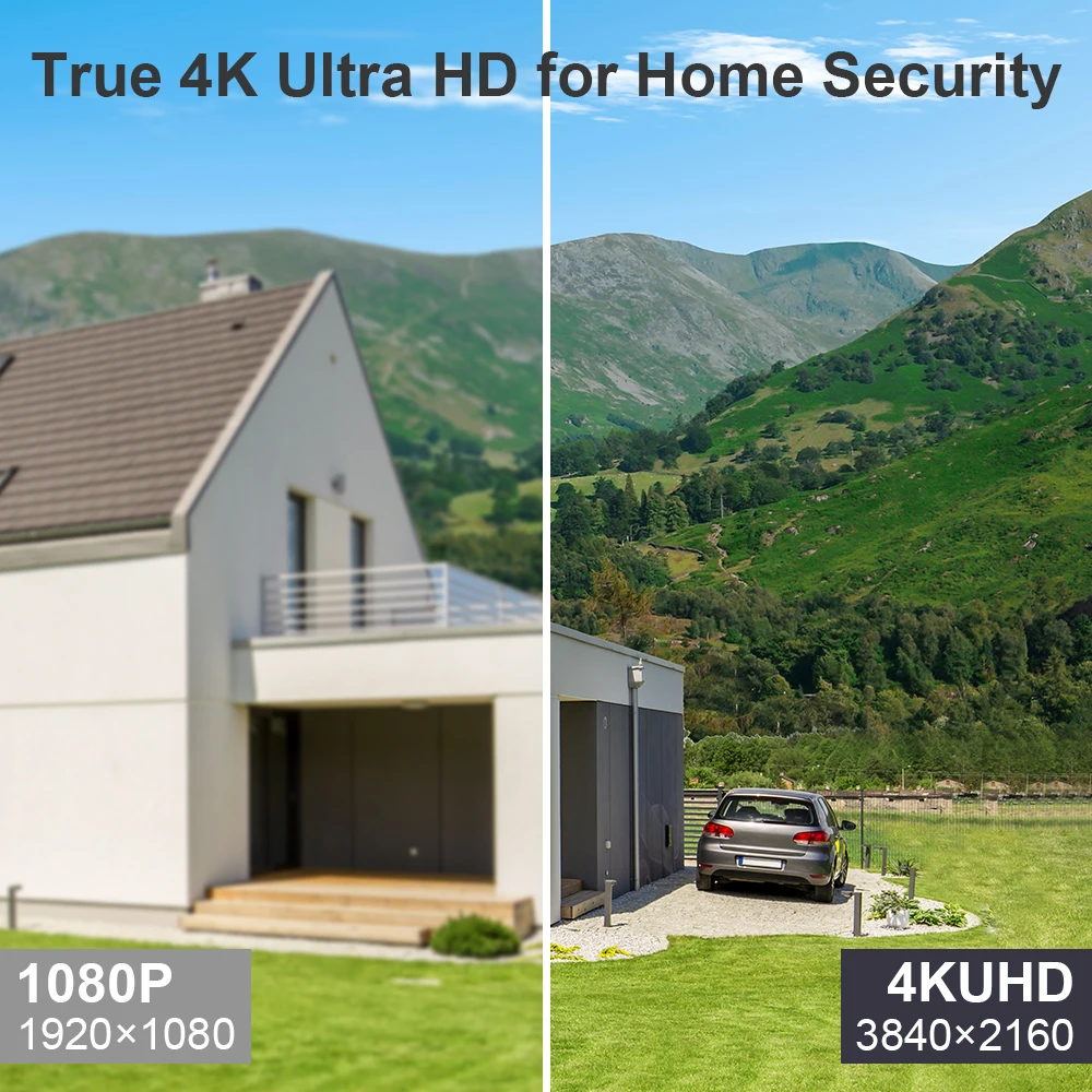 Sansco 4k 8mp ip kamera poe ai gesichts erkennung cctv überwachungs kameras h.265 2k 4mp audio video überwachung im freien onvif tseye