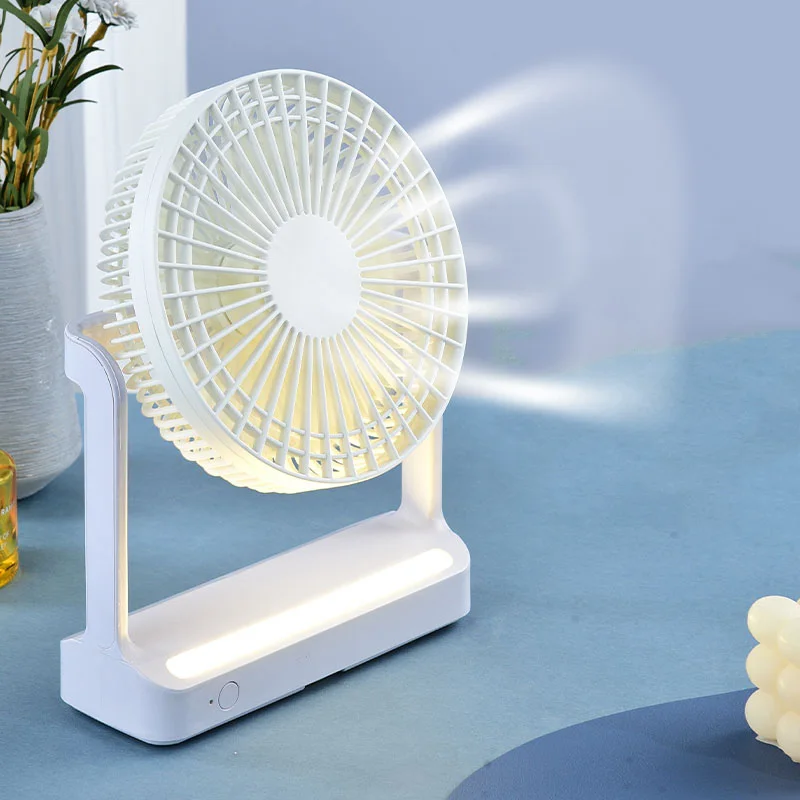 Rechargeable 3600mAh Desktop Multifunctional Fan Night Light Fan Type-c Portable Wall Mounted air Cooling Fan