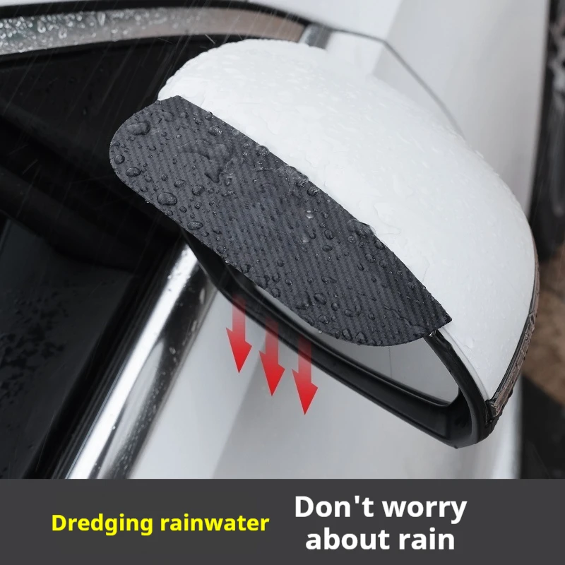 2 قطعة سيارة مرآة الرؤية الخلفية المطر الحاجب ألياف الكربون الشمس قناع الظل لشروليه كولورادو كروز سبارك كابتيفا ماليبو تراكس