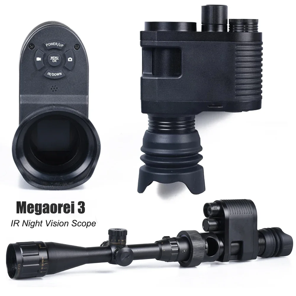 Megaorei 3 Night Vision Scope Hunting Riflescope Sight Camera Video Photo Record with Infrared IR Laser Light Cameras