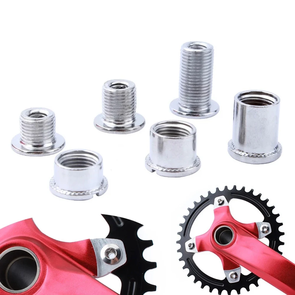 Steel 5pcs Bicycle Accessories Bike Parts Crank Nuts Chainring Dental Disc Nail Screws Crankset Bolts Disc Plate Nail