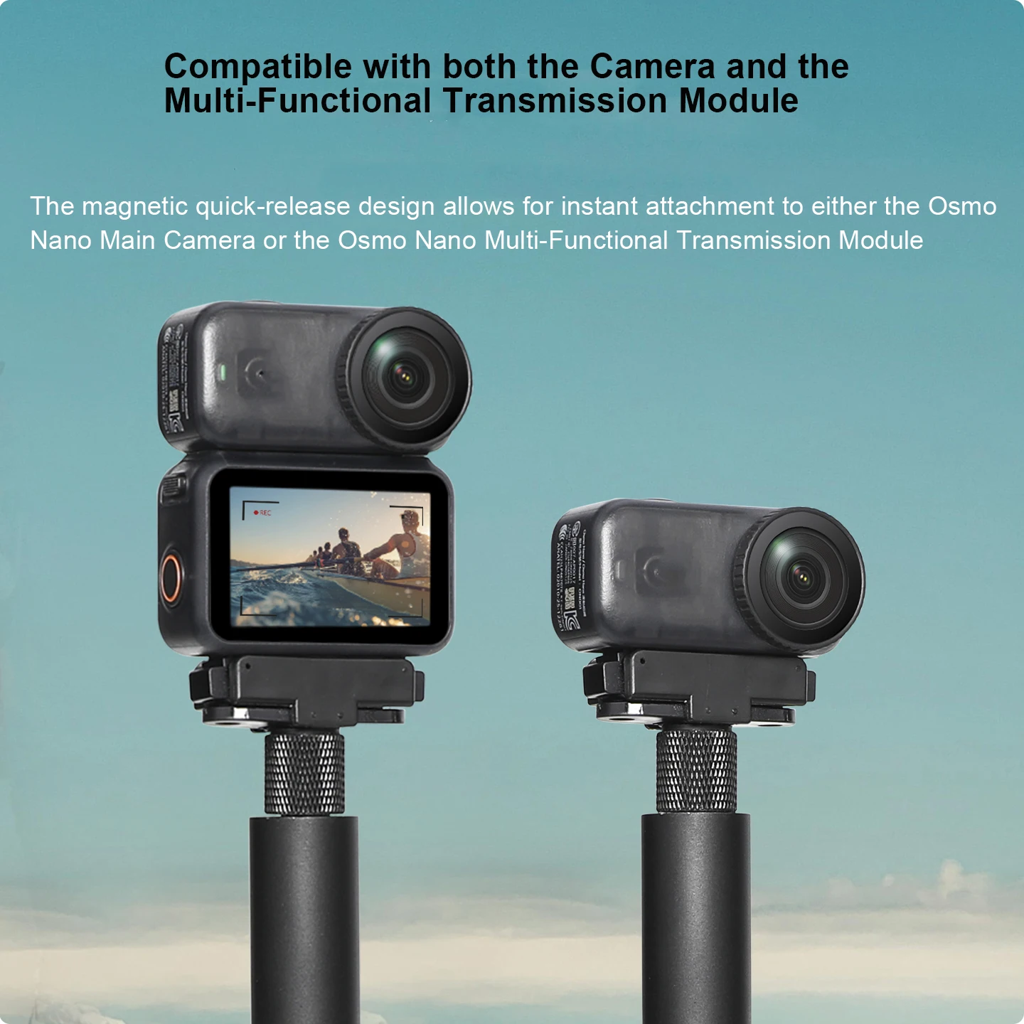 

for DJI Osmo Nano Magnetic Mounting Base with 1/4inch Screw Hole Camera Quick Release Foldable Extension Mount