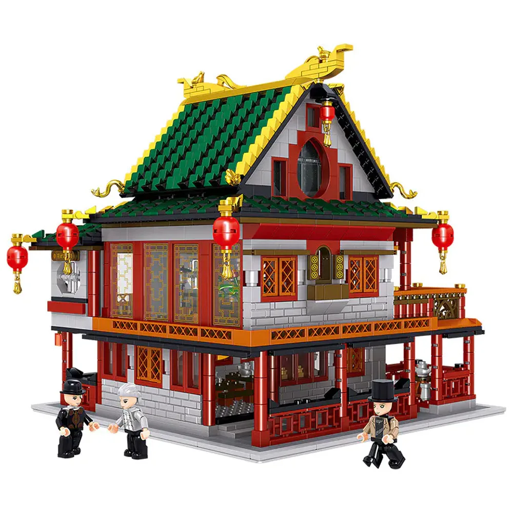 creative expert ideas china Pinzhen Court street view moc Building Block brick  decorate model toy gifts kids Christmas 2522pcs