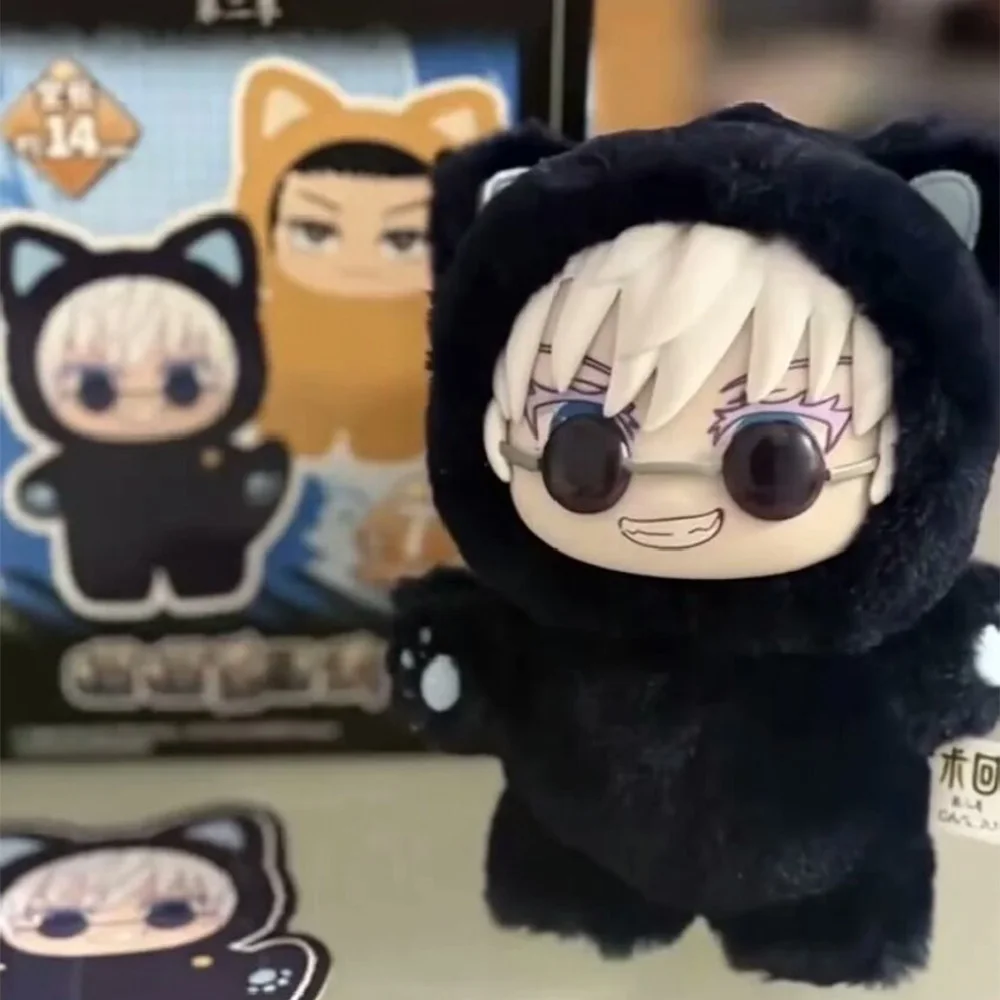 ตุ๊กตาหน้าต่างแบบไวนิลจากอนิเมะ Jujutsu Kaisen รุ่น Labubu ของเล่นติดกระเป๋าเป้สะพายหลัง ของขวัญคริสต์มาส ตุ๊กตาและอุปกรณ์เสริม
