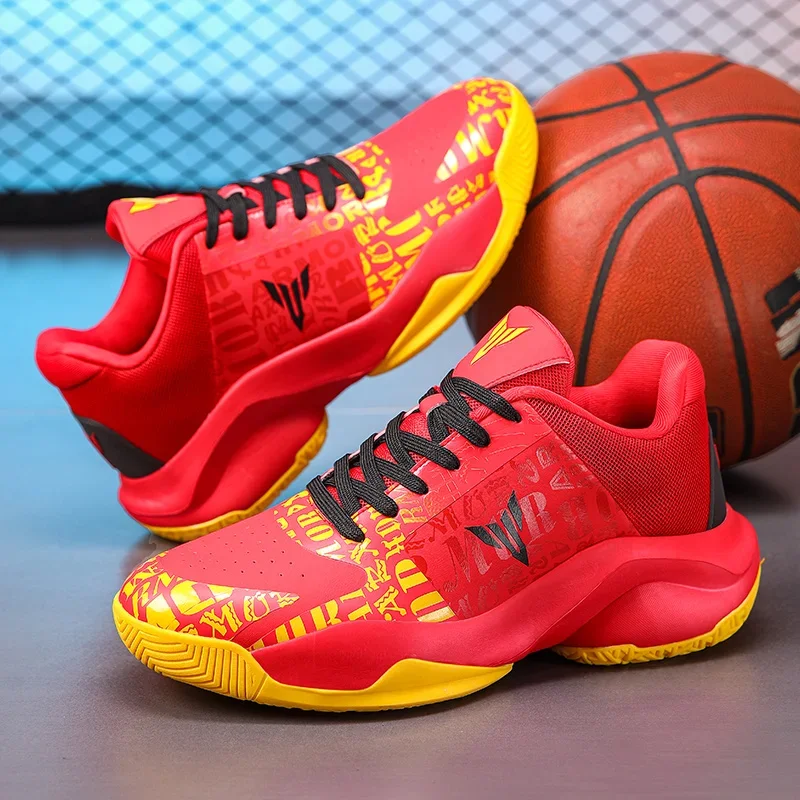 2024 New Brand Basketball Shoes for Men Red Yellow Blue Male Outside Street Basketball Sport Sneakers Non-slip Athletic Trainers