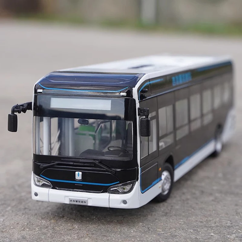 Oryginał dla modelu autobusu Geely Star 1:43 C12E czysty elektryczny 12-metrowy model autobusu miejskiego