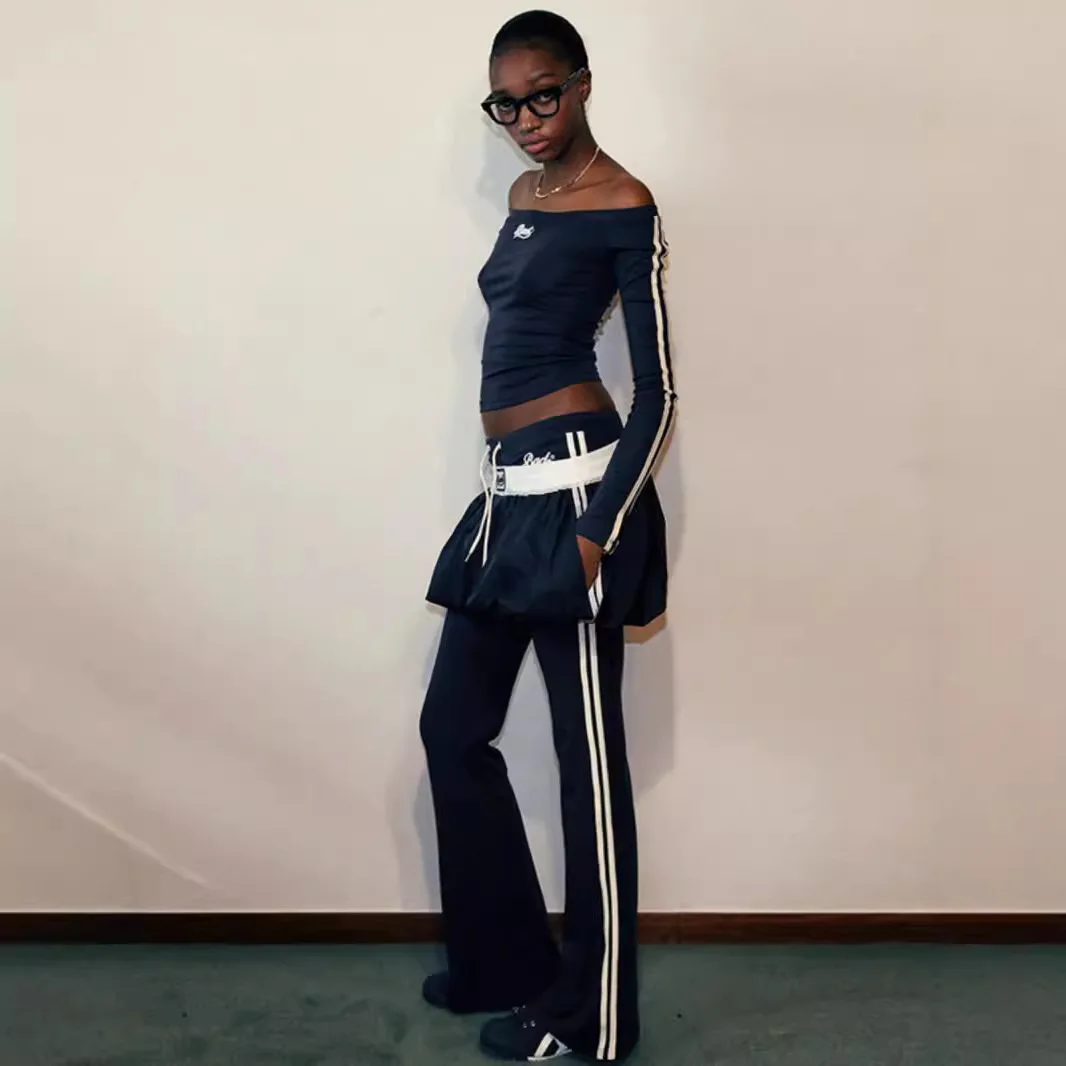 Badblood 2025 Korea 1:1 Spice Girls Casual Women's Sweatpants Flared Pants Slim Pants Tide Sweatpants
