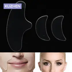 Almohadillas de silicona para eliminar arrugas faciales, pegatinas de barbilla para la frente, antienvejecimiento pegatina para los ojos, parches reutilizables para el cuidado de la piel