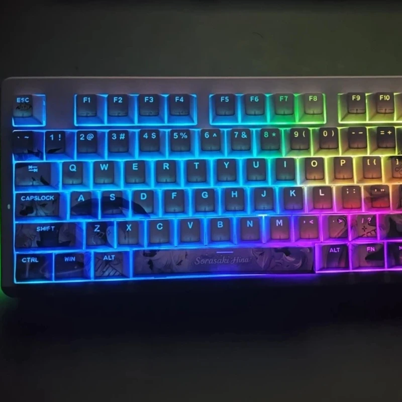 الأزرق الأرشيف Sorasaki هينا أنيمي موضوع كيكابس 120 مفتاح الكرز الشخصي مخصص لوحة المفاتيح الميكانيكية لعبة مهرجان هدية كيكابس