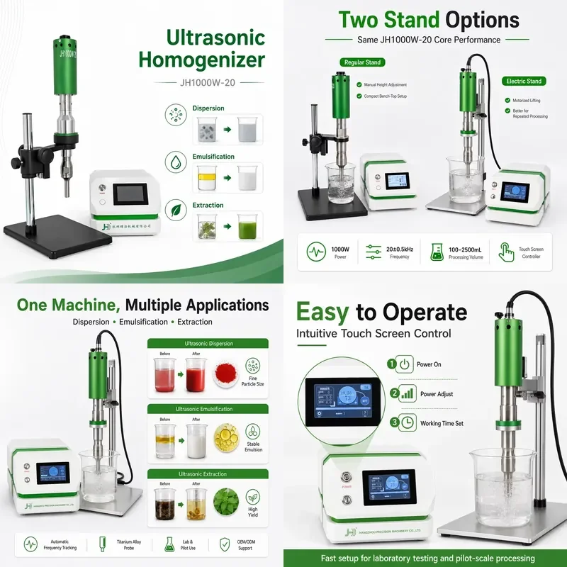 Factory Supply 1KW Ultrasonic Chemical Mixing Equipment Laboratory Homogenizer Emulsifier Probe for Liquid Handling