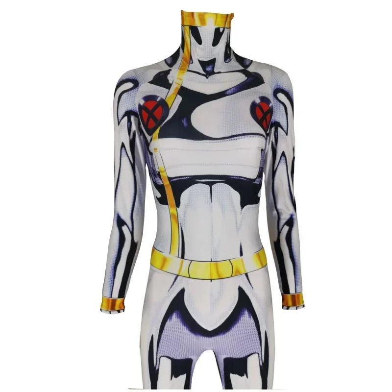 White Storm X-men Cosplay Costume for Adults and Children, High Quality Lycar Superhero Zentai Party Jumpsuit