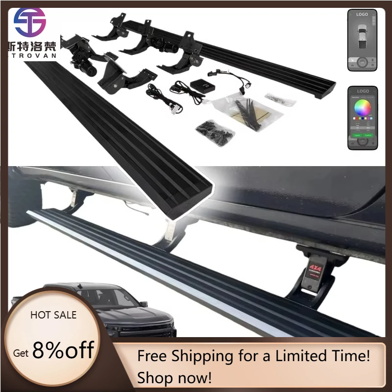 

STLF CLRAK Chevy Pickup Truck Automatic Electric Side Steps Powered Running Boards for 2015 2016 2018 Silverado 1500 2