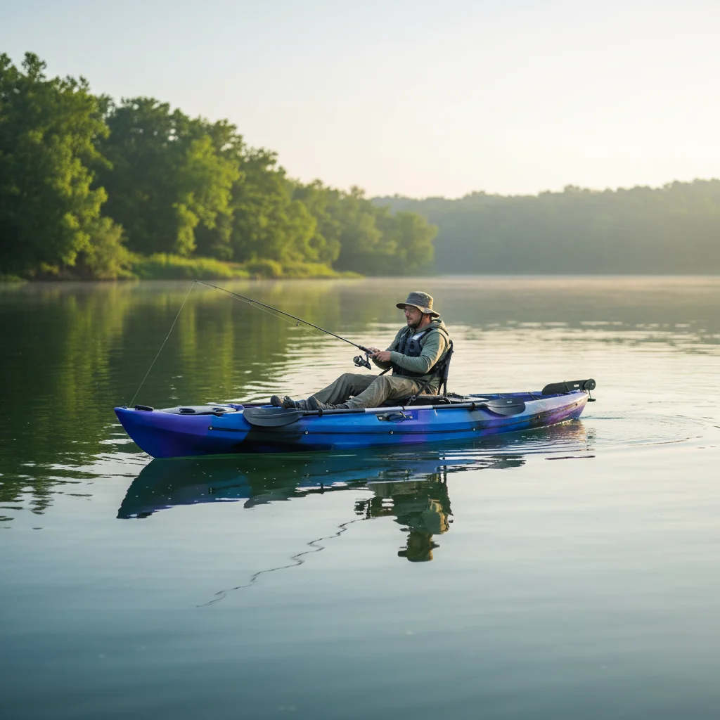 1 Person Plastic Sea Fishing Kayak With Trolling Motor Sit-On-Top Design Eco-Friendly & Durable Construction