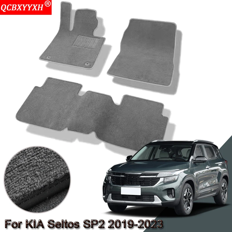 Custom Car Floor Mats Fit For KIA Seltos SP2 2019-2023 Waterproof Non-Slip Floor Mats Internal Protection Carpets Rugs Accessory