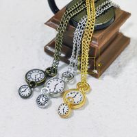 1/12 Dollhouse Simulation Vintage Pocket Watch for Ob11 /30cm Doll Mini Necklace Kid Pretend Play Toy DIY Dollhouse Decoration