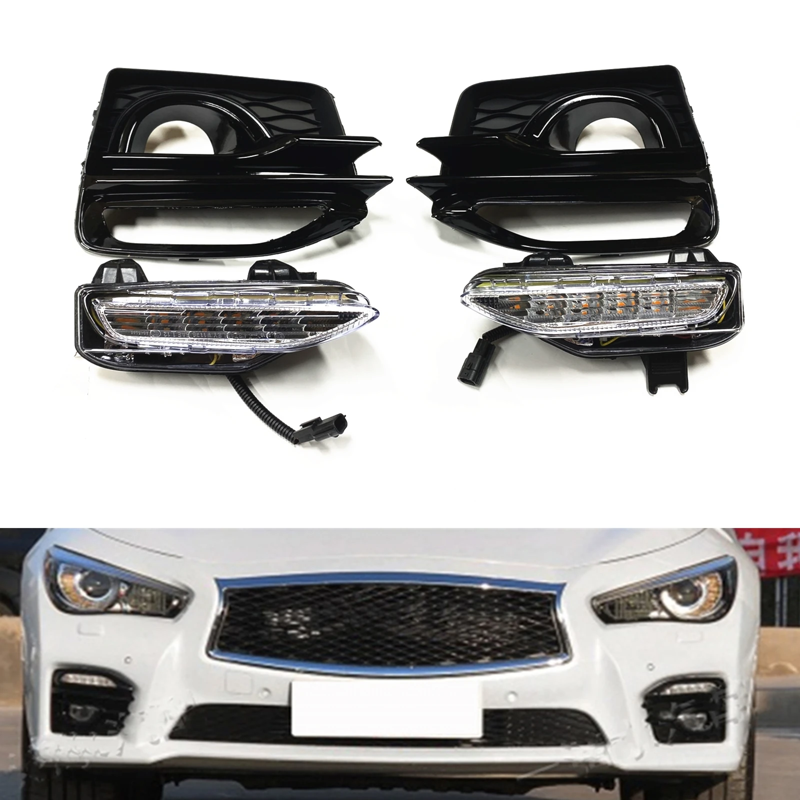 

Передний бампер для Infiniti Q50 Q50S 2014-2023