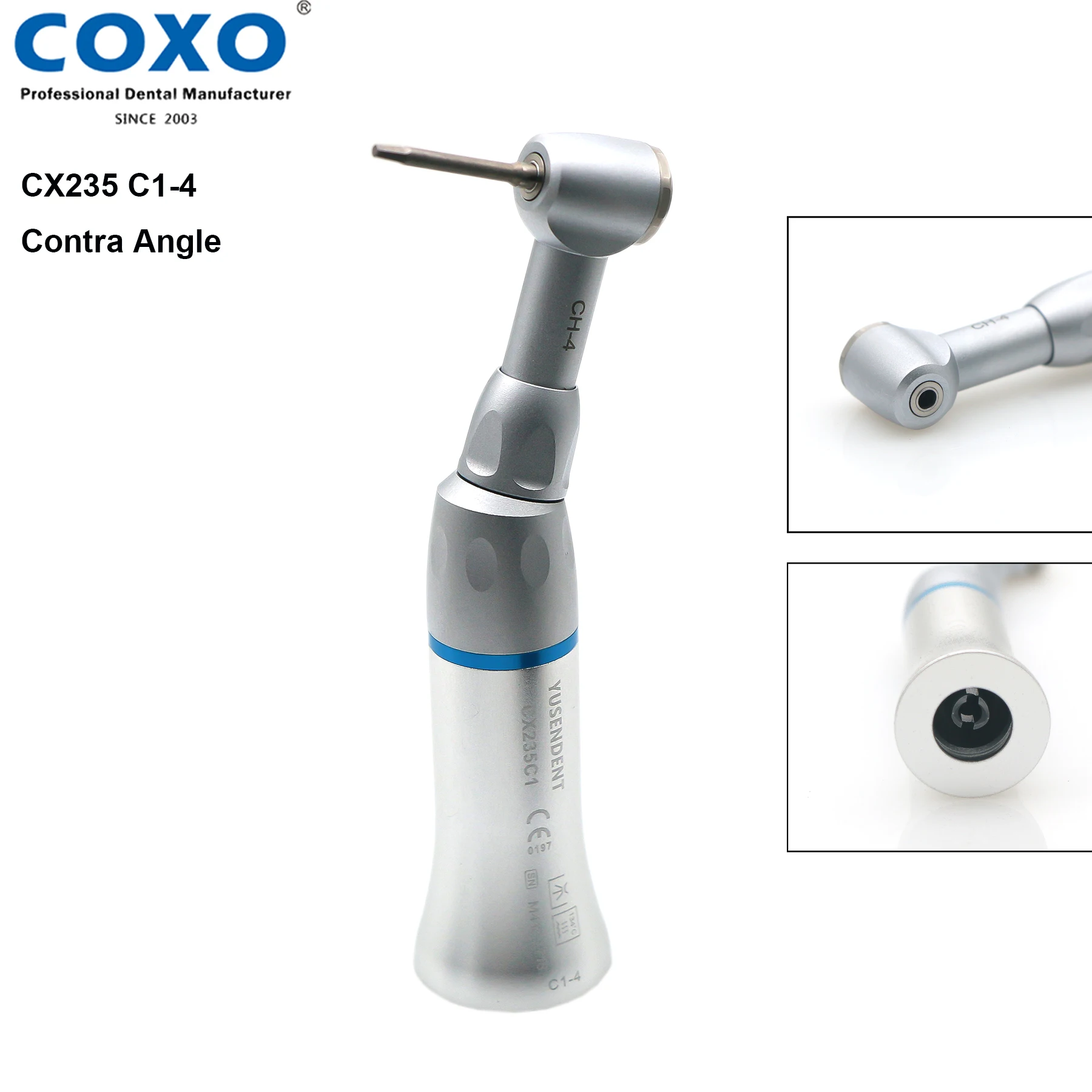 COXO Dental LED Fiber Optic Low Speed Handpiece Reduction /Increase Ratio Endodontic Contra Angle Handpiece E Type Fit KAVO NSK