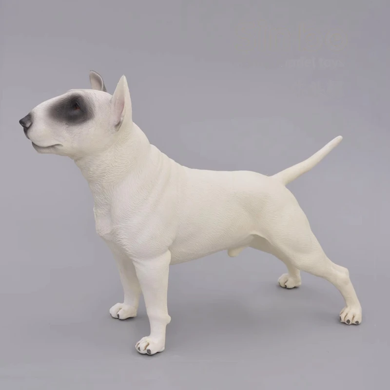 Symulacja Bull Terrier model zwierzęcy pies dekoracja domu szczeniak ozdoba na biurko — zdjęcie 5