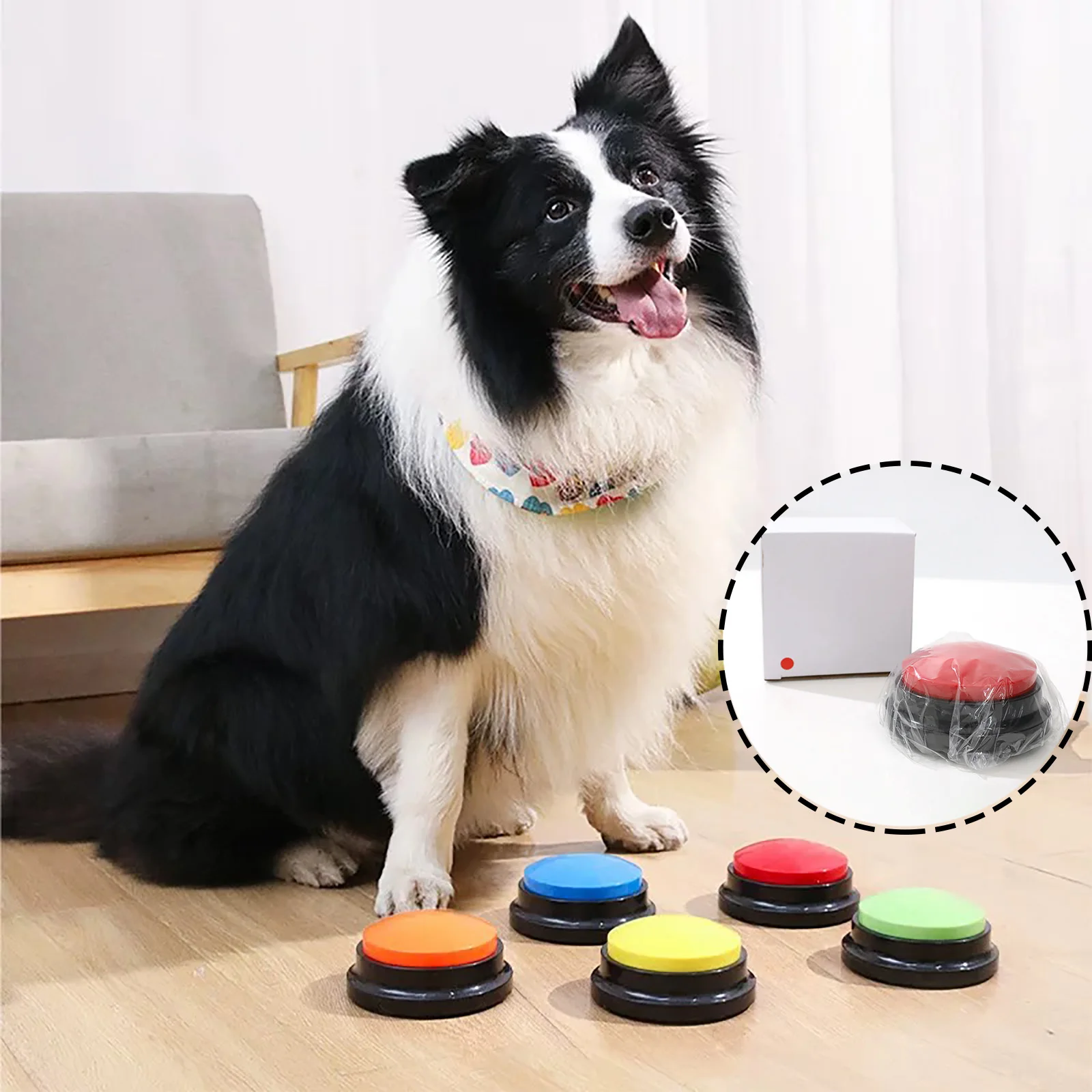 

Pet Communication Buttons And Voice Recording Button For Pet Training 30 Second Record Playback Dogs Training Intelligence Toy