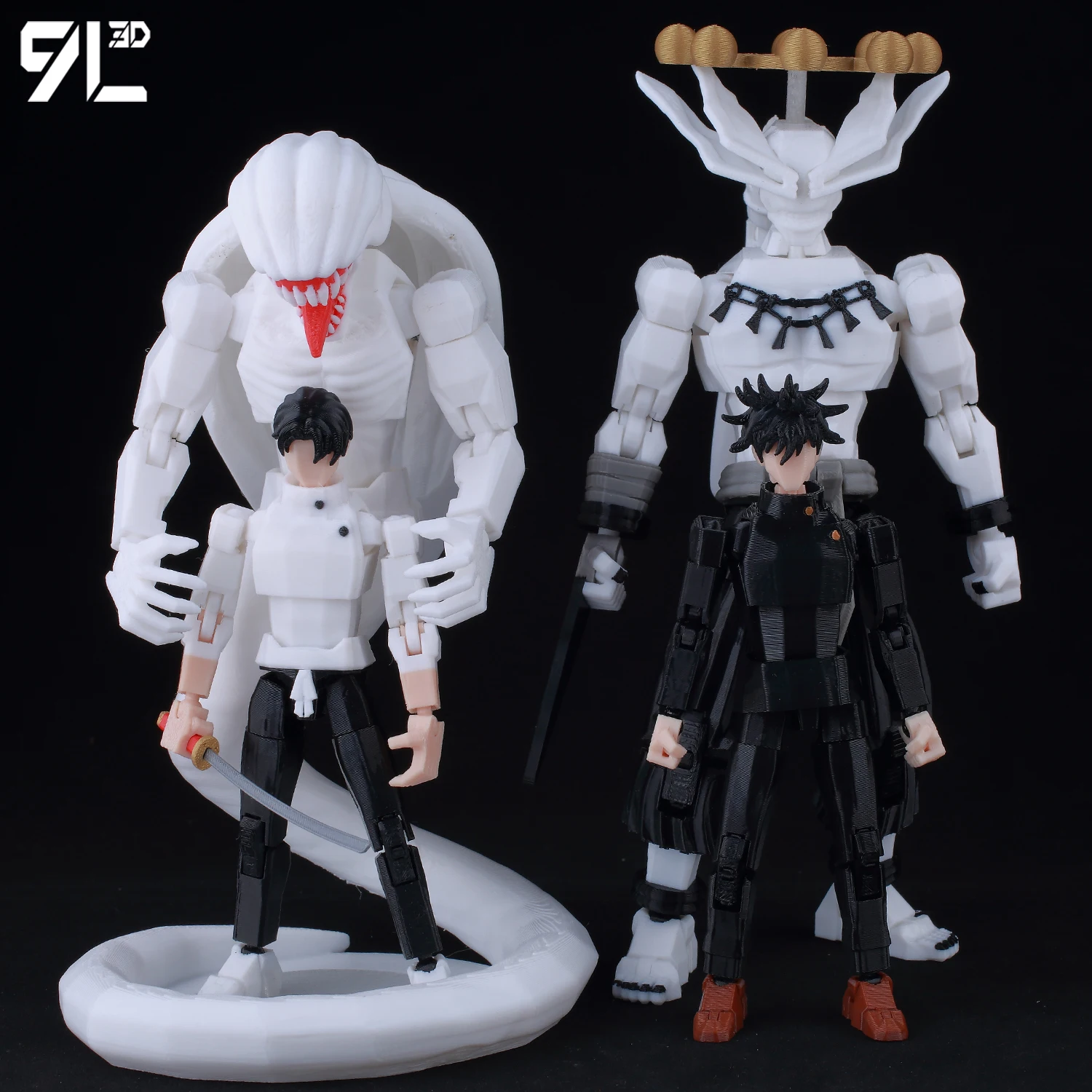 9L3D New Dummy13 Fushiguro Megumi & Mahoraga Yuta Rika Фигурка Lucky13 Shikigami Summon T13 Аниме Модель Titan13 Battle Pose Toys
