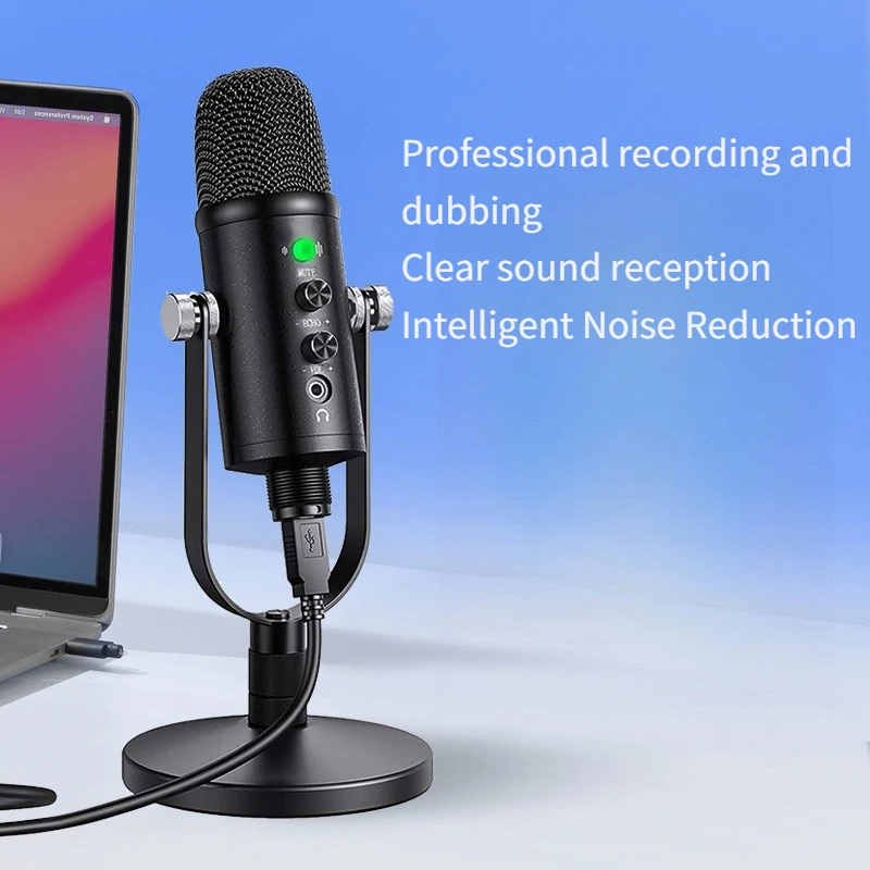 

USB condenser microphone, game e-sports voice, noise reduction microphone, mobile phone recording, dubbing, live microphone