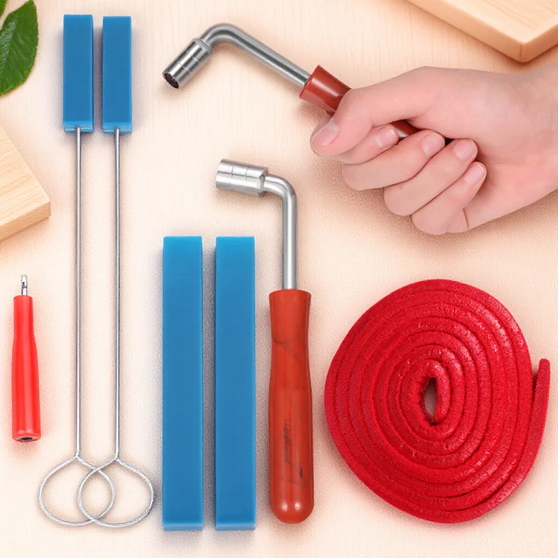 1 conjunto profissional kit de ferramentas de afinação de piano chave de afinação banda vocal amortecedor blocos lidar com amortecedor varas piano afinação reparação