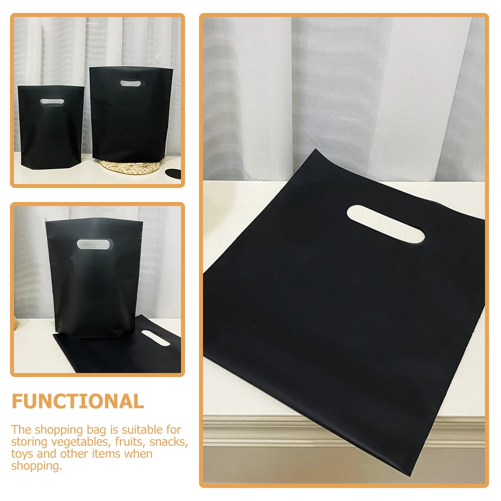 

50 Pcs Plastic Tote Bags Foldable Shopping Grocery Outdoor Storage Reusable Pouch Durable Lightweight Portable Bag
