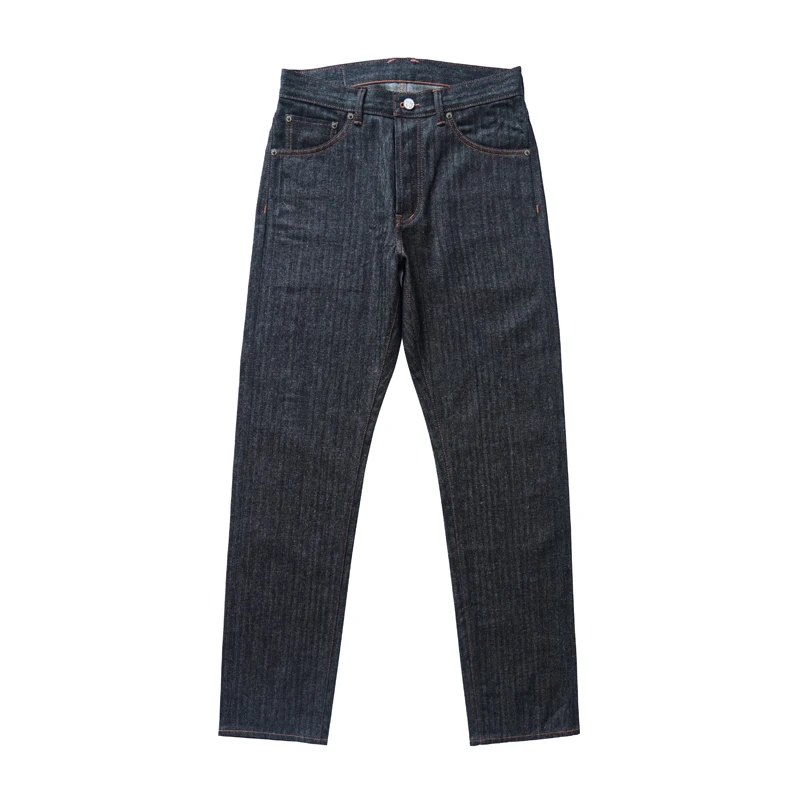 

Sauce Origin EX916-FR Men's Jeans Ramie Summer Selvedge Denim Silver Button Regular Fit Straight Leg 10 OZ