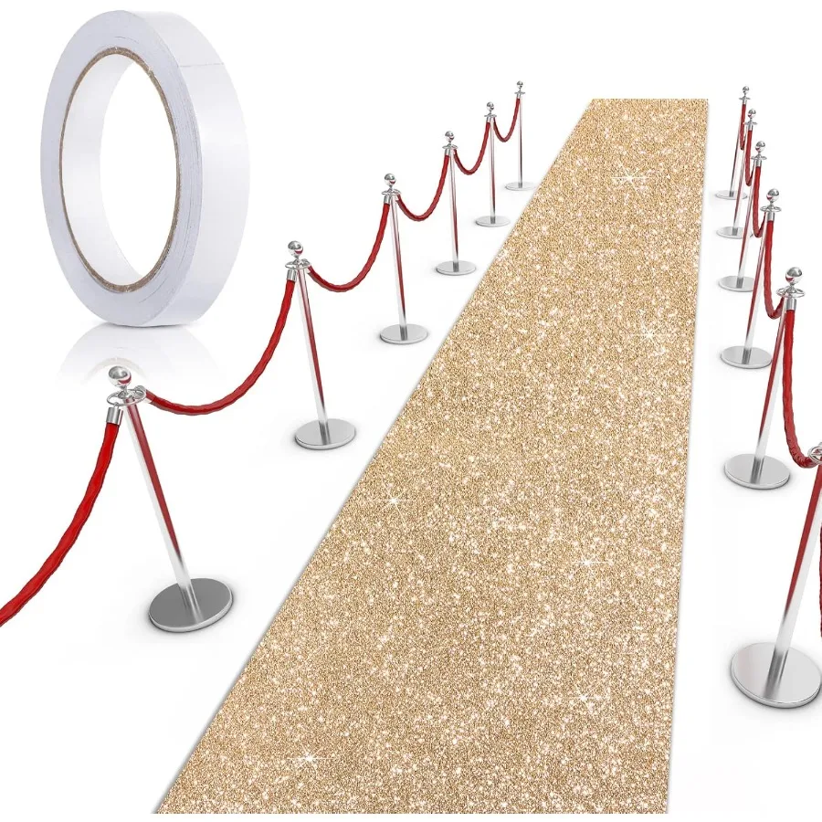 

Carpet Runner for Party Runway Rug 55 GMS Thickness with Tape for Prom Wedding Christmas Halloween Thanksgiving Outdoor Indoor