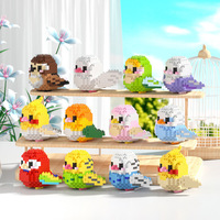Animal Bird Creative Mini Block 3D Model Brick Figures Toy Micro Building Blocks Assembly Toy For Children Girl 6 to 14 Year Old