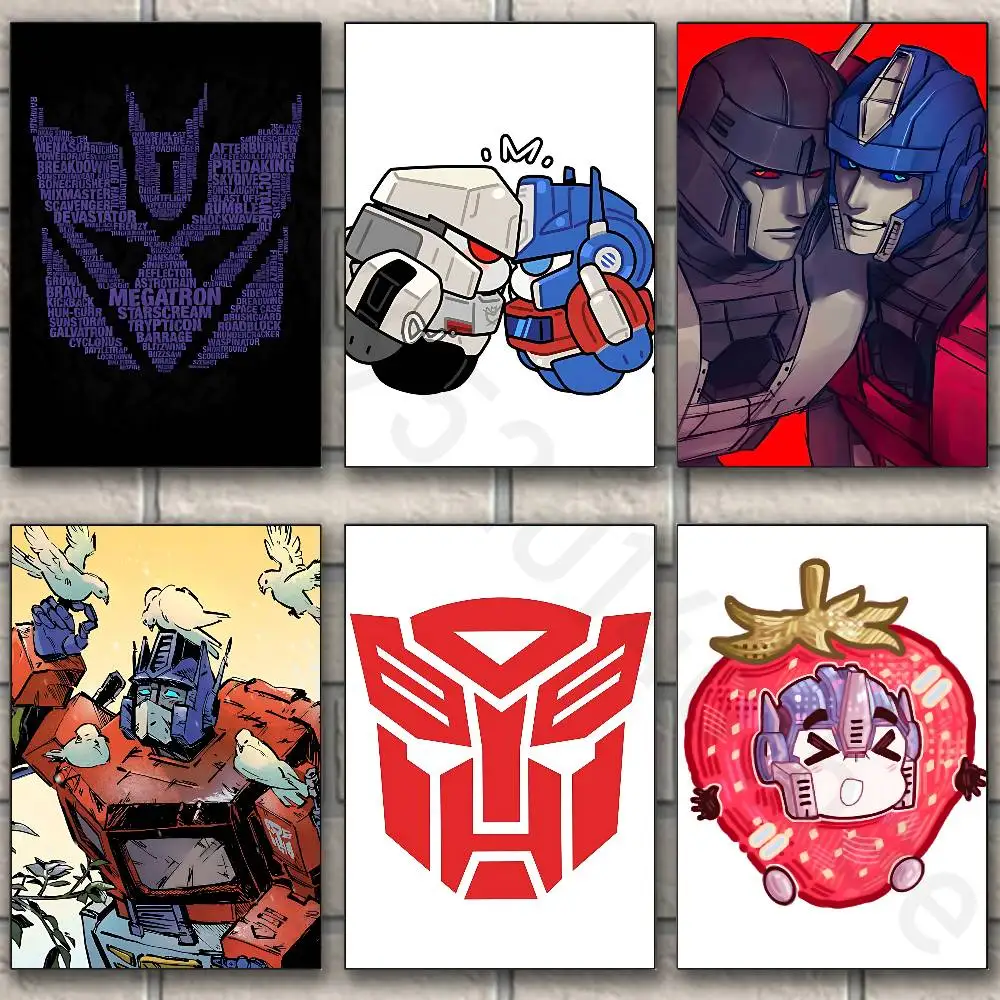 

O-Optimus PrimeS Transformers new group Poster HD home decor sticky wall waterproof home living room bar aesthetic decor