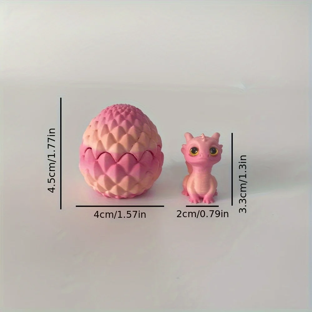 تمثال بيضة التنين المطبوع ثلاثي الأبعاد - ديكور خيالي معقد، عرض فريد من نوعه للمنزل/المكتب، هدية مثالية لهواة الجمع